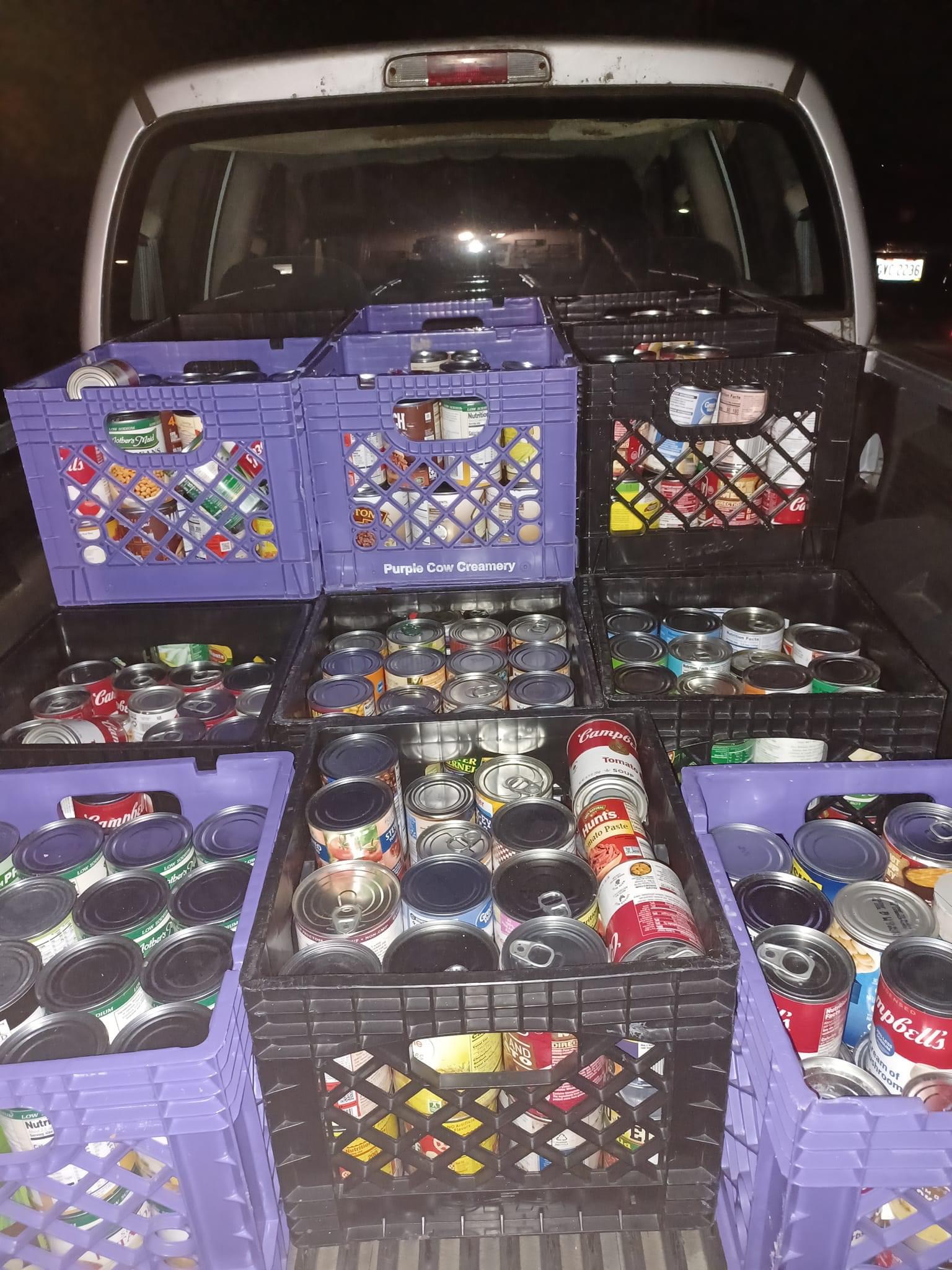 truckload of cangoods